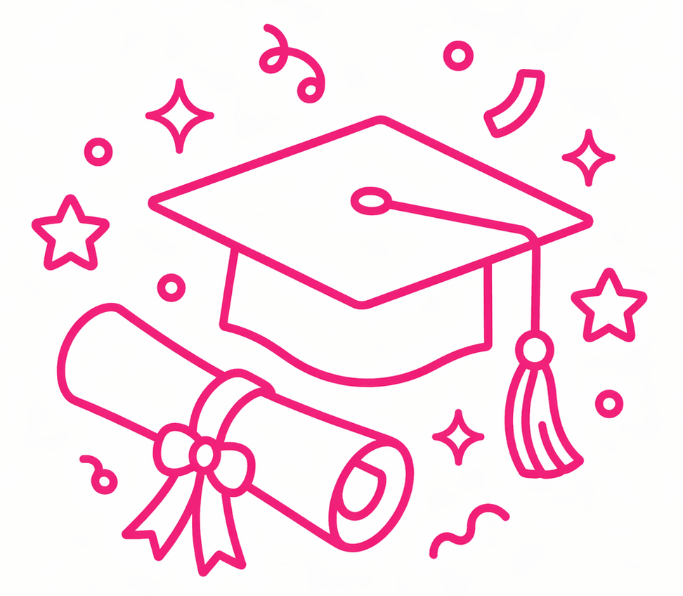 Graduation photo booth icon