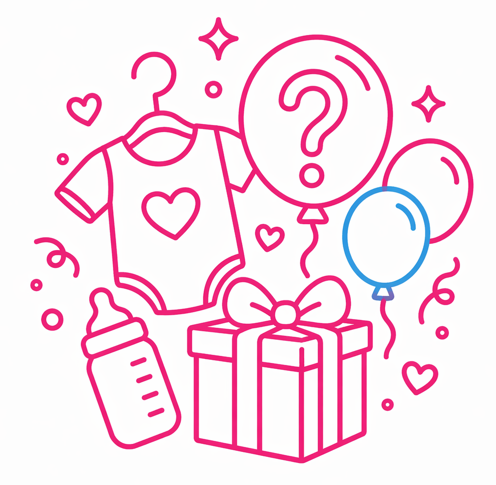 Baby shower and gender reveal photo booth icon
