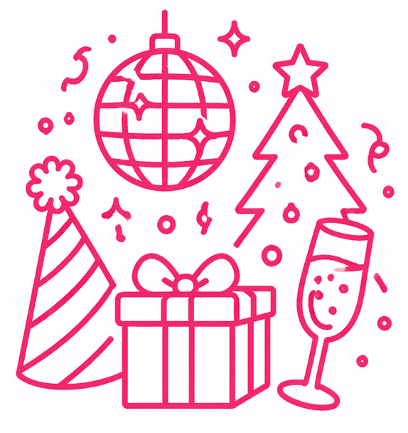 Holiday party photo booth icon